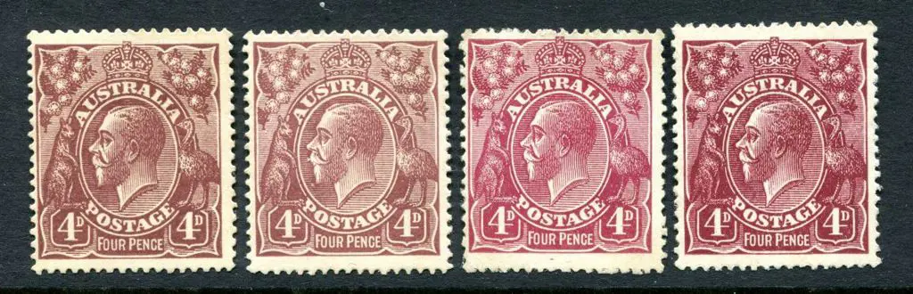 KGV 1920-21 Colour Trials 1920 (31st Dec) 4d ... Image 1++