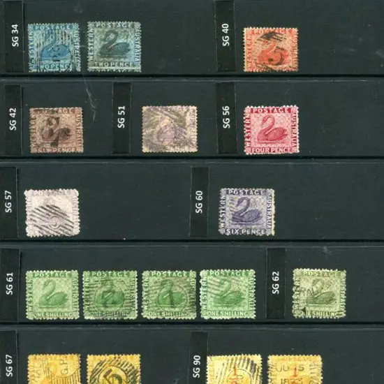 1854-1907 Selection on 2 Hagner sheets noting 1854 ...