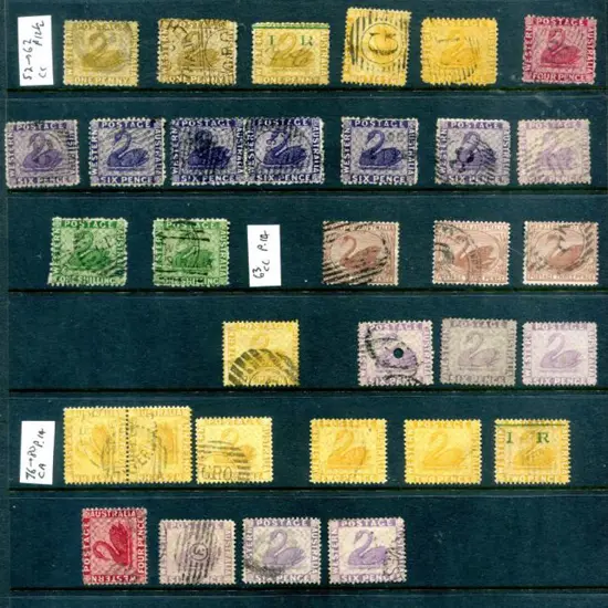 1861-1882 selection of used swans on Hagner sorted ...