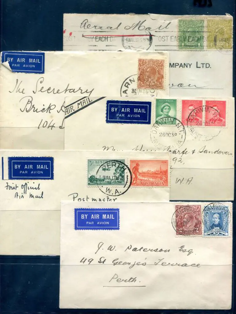 Airmails 1930-1938 range with "By Air Mail" ... Image 1++