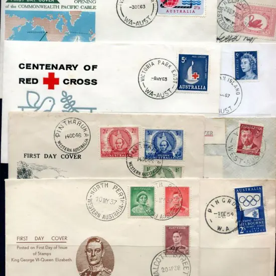 First Day Covers 1929-1984 selection of plain ...