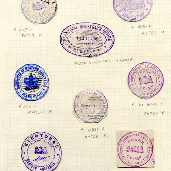 Frank Stamps 1890/1901 selection on small pieces ...