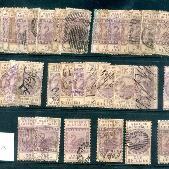 Internal Revenues Selection of dull purple "long ...