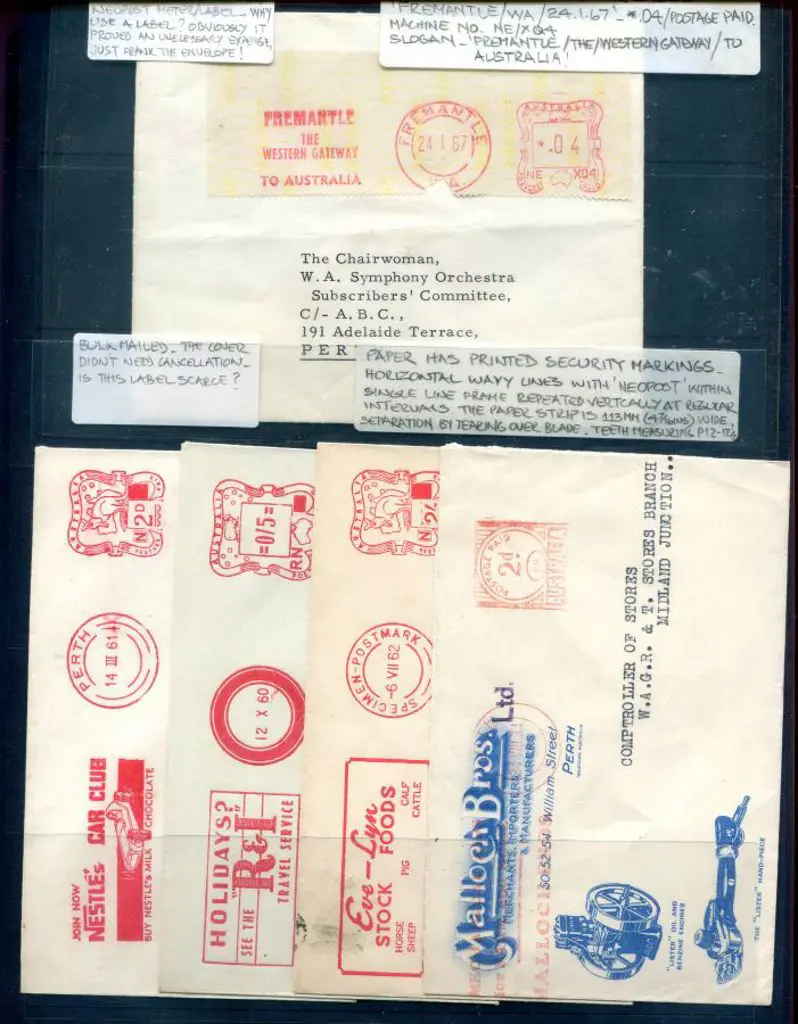 Meter Marks 1934-1971 incl 4 printers samples from ... Image 1++