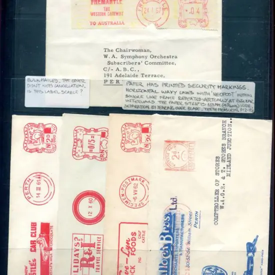 Meter Marks 1934-1971 incl 4 printers samples from ...