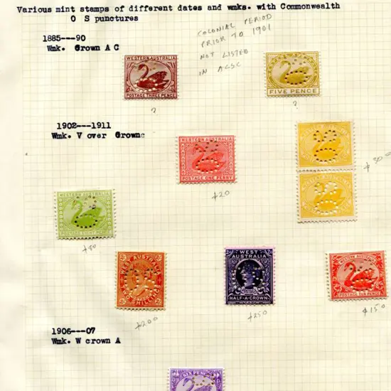 Officials 1885/1912 range of MH & used all ...