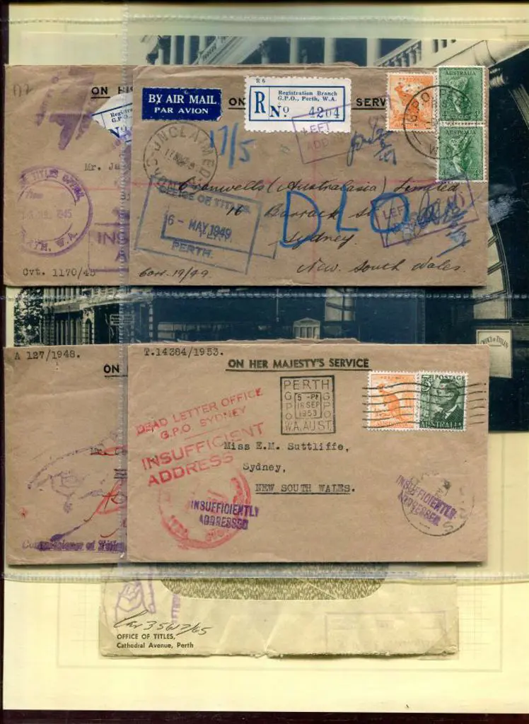 Official Mail 1945-1965 Perth Titles Office ... Image 1++