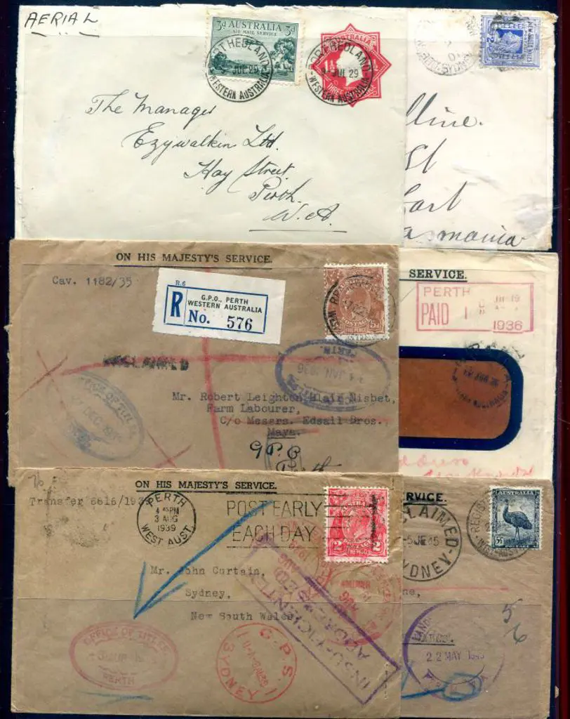 Postal History 1901-1957 selection of 8 covers ... Image 1++