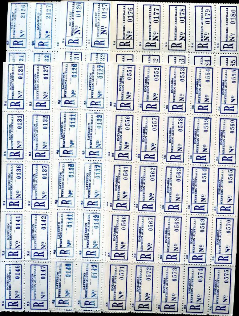 Registration Labels Blue R6 labels in complete ... Image 1++
