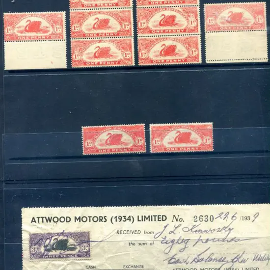 Revenues "Balance of Consignment" lot noting 1d ...