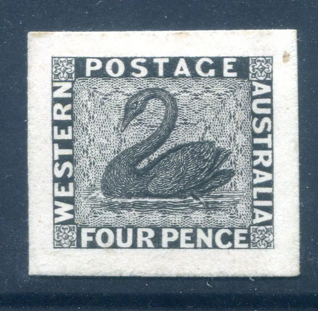1860 4d Perkins Bacon Die Proof in black on card ... Image 1++