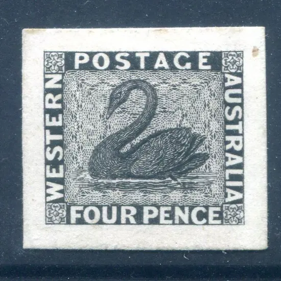 1860 4d Perkins Bacon Die Proof in black on card ...