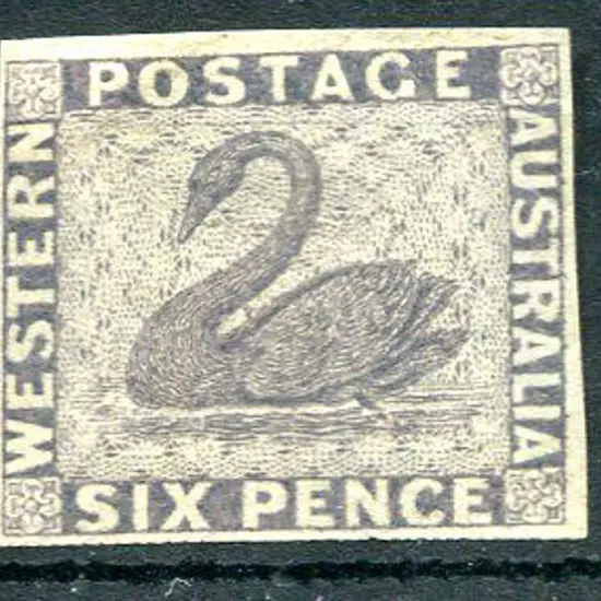 1861 6d dull mauve imperf colour trial plate proof ...