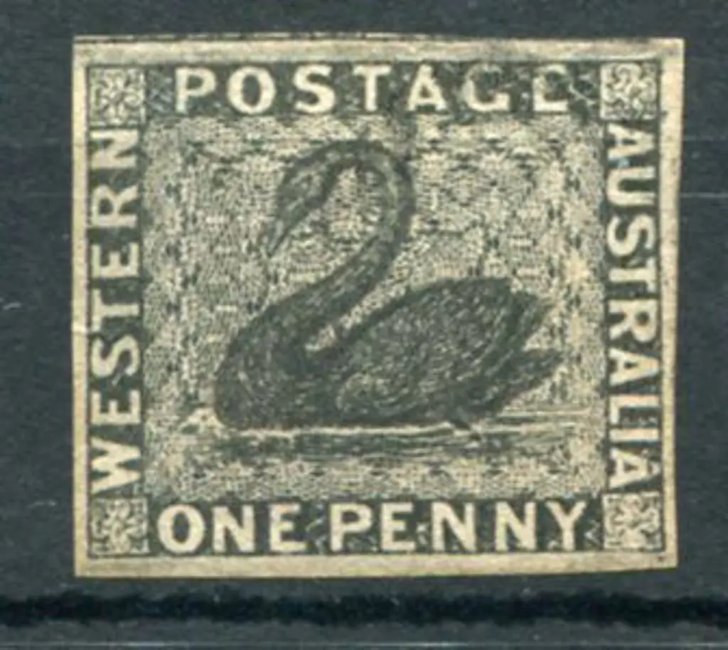 1854 1d black lightly used with generous margins ... Image 1++