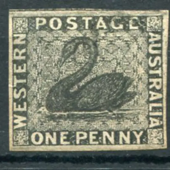1854 1d black lightly used with generous margins ...