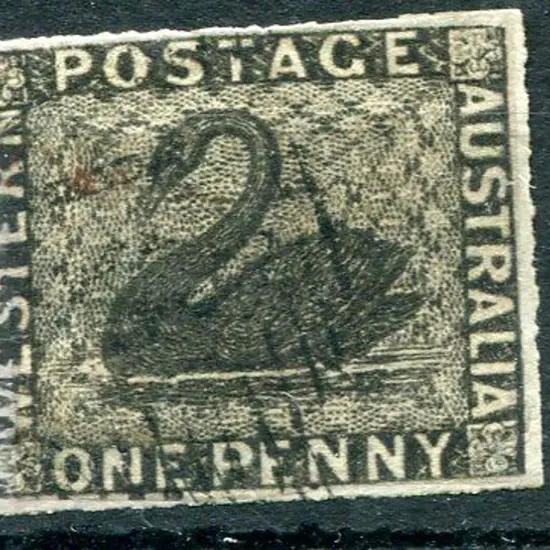 1854 1d black. Clear even margins & lightly used. ...