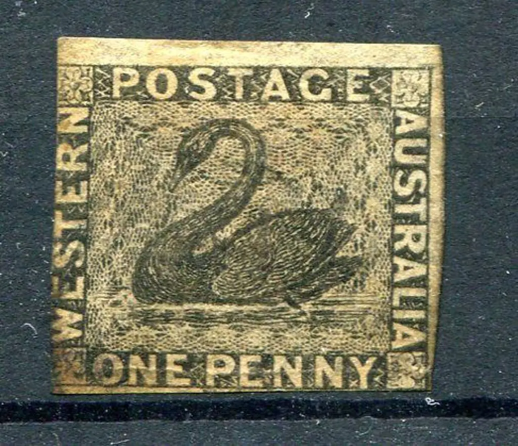 1854 1d black with close to touching margins. ... Image 1++