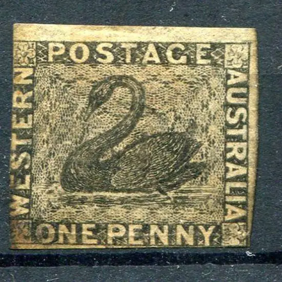 1854 1d black with close to touching margins. ...