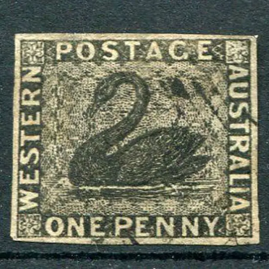 1854 1d black with good clear even margins & fine ...
