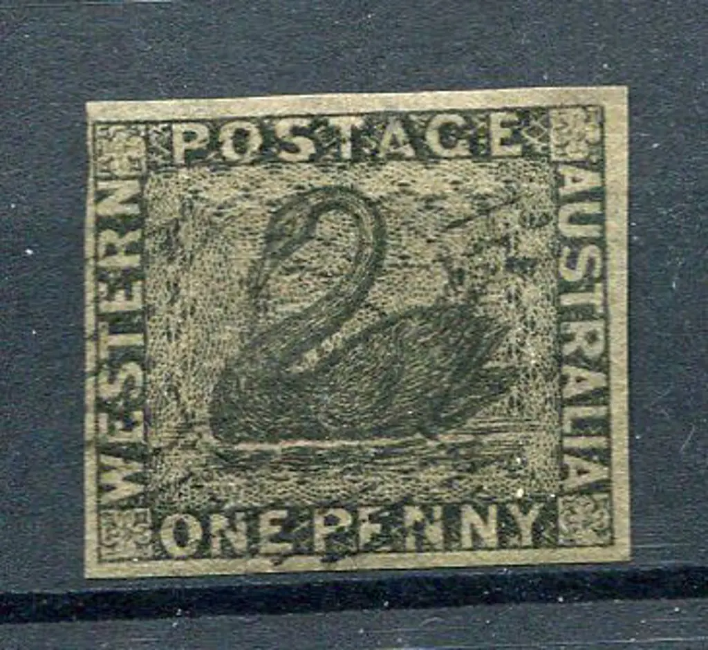 1854 1d black with clear even margins, close top ... Image 1++