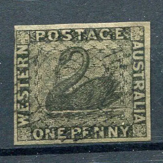 1854 1d black with clear even margins, close top ...