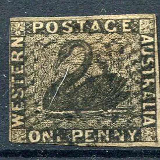 1854 1d black with left & bottom margins just ...