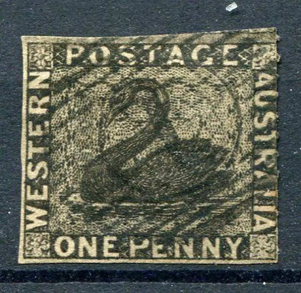 1854 1d black rouletted in right margin only. ... Image 1++