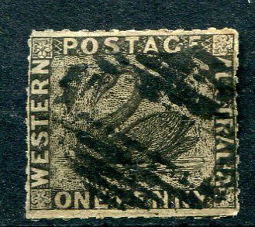 1854 1d black rouletted with 4 clear even margins. ... Image 1++