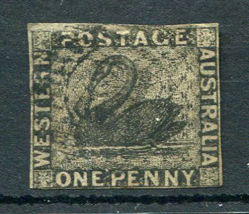 1851 1d black with 4 close margins. Fine used with ... Image 1++