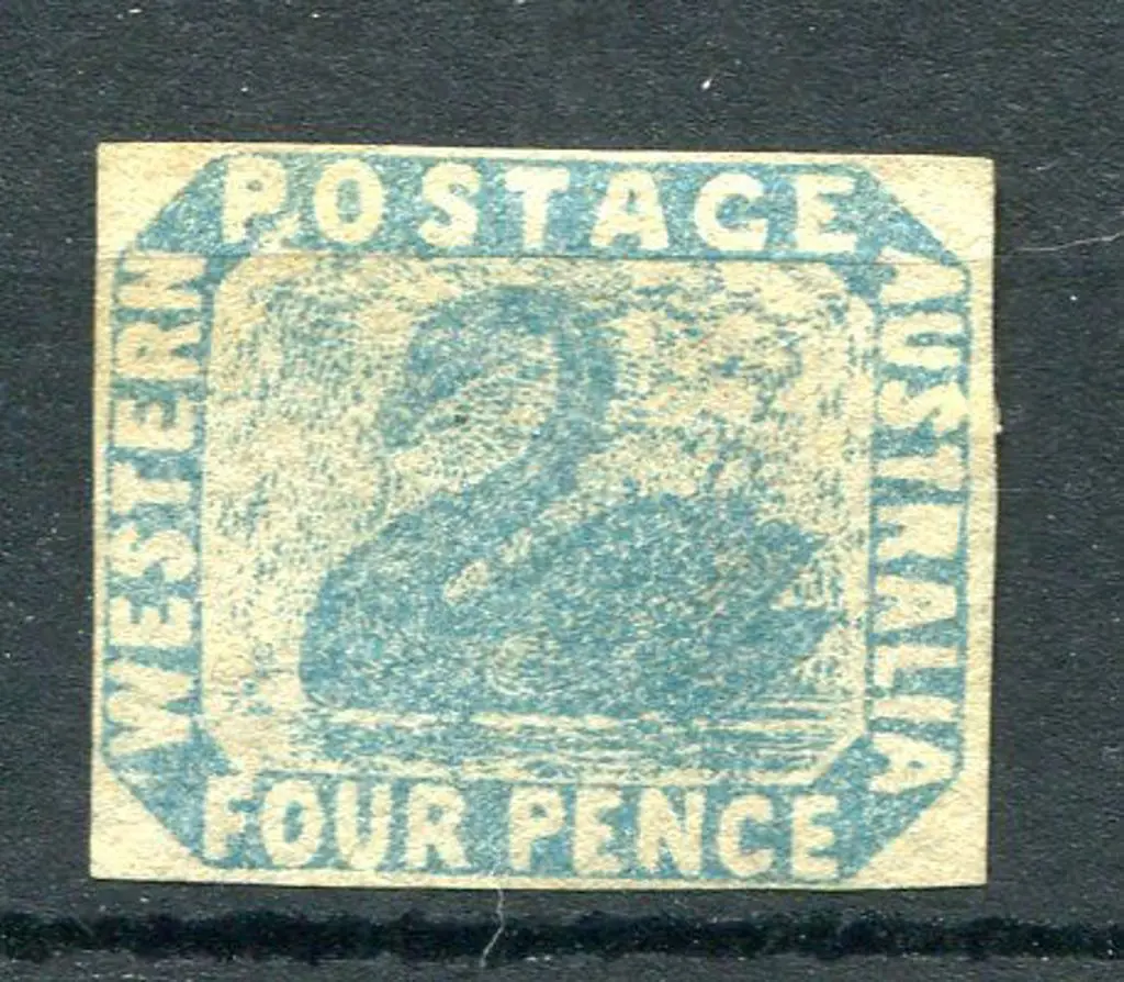 1854 4d pale blue with poorly defined "AUSTR" ... Image 1++
