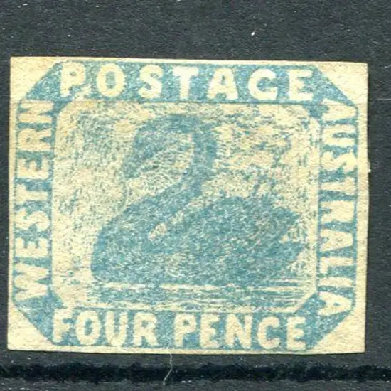 1854 4d pale blue with poorly defined "AUSTR" ...