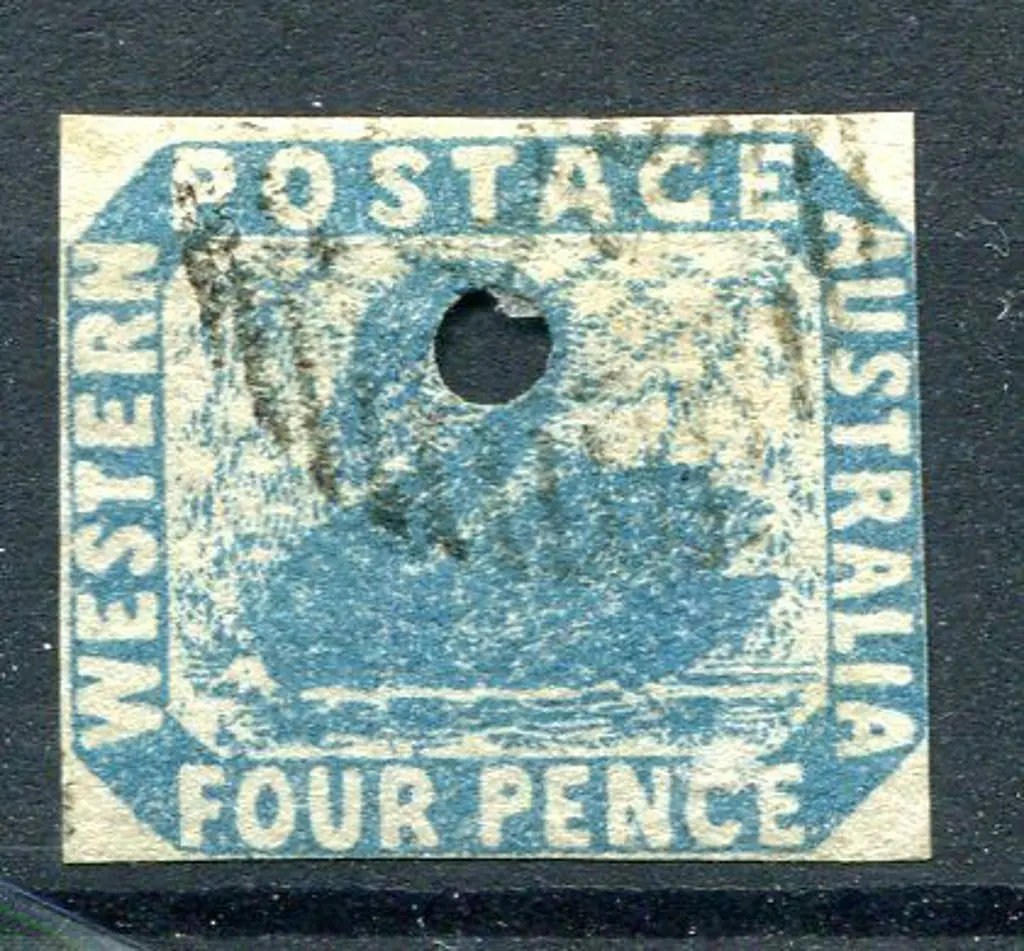 1854 4d blue with small commissariat puncture. ... Image 1++