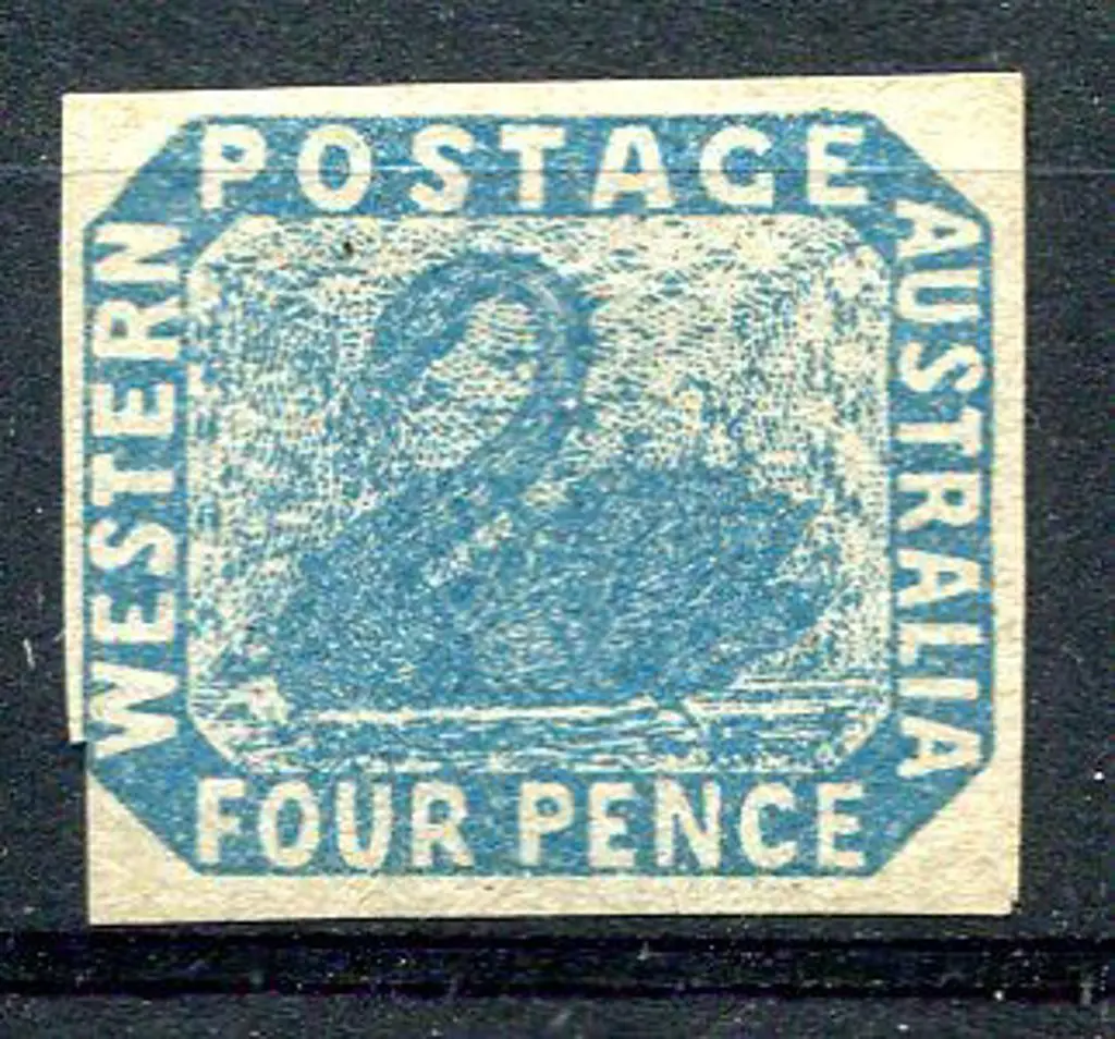 1854 4d blue. MNG with nearly 4 broad margins but ... Image 1++