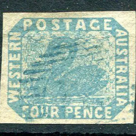 1854 4d blue with broad margins all round. Very ...