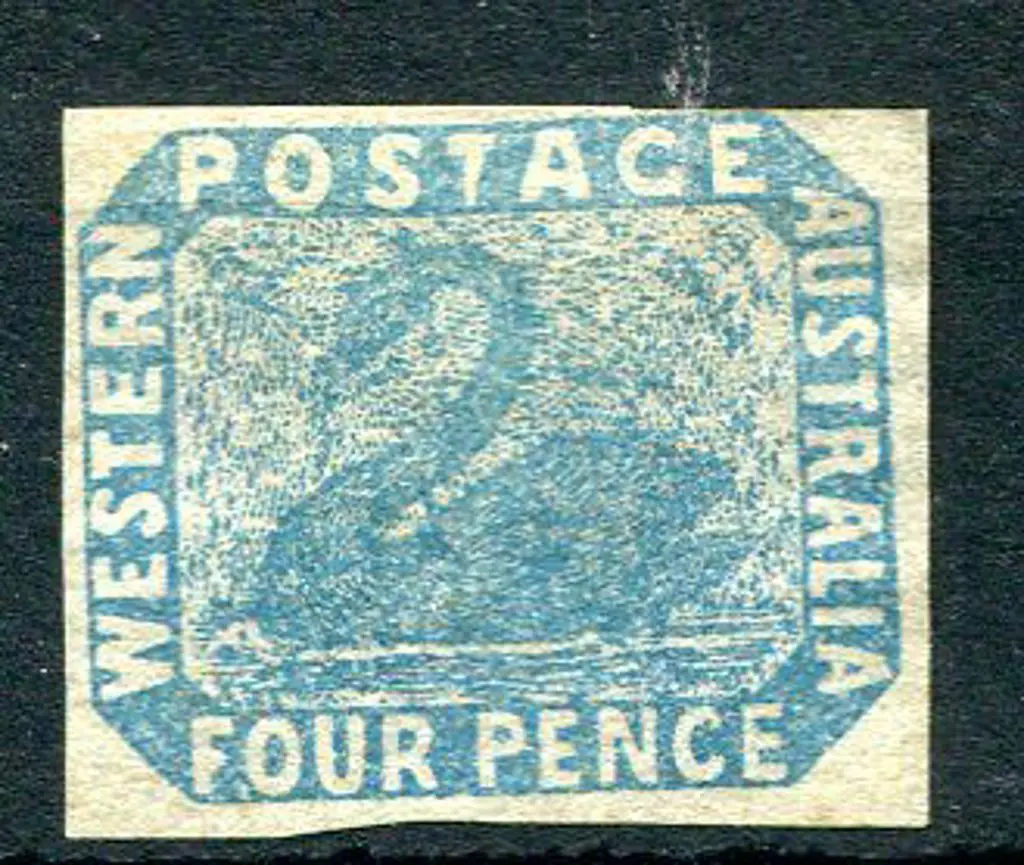 1854 4d blue with "part of right cross stroke & ... Image 1++