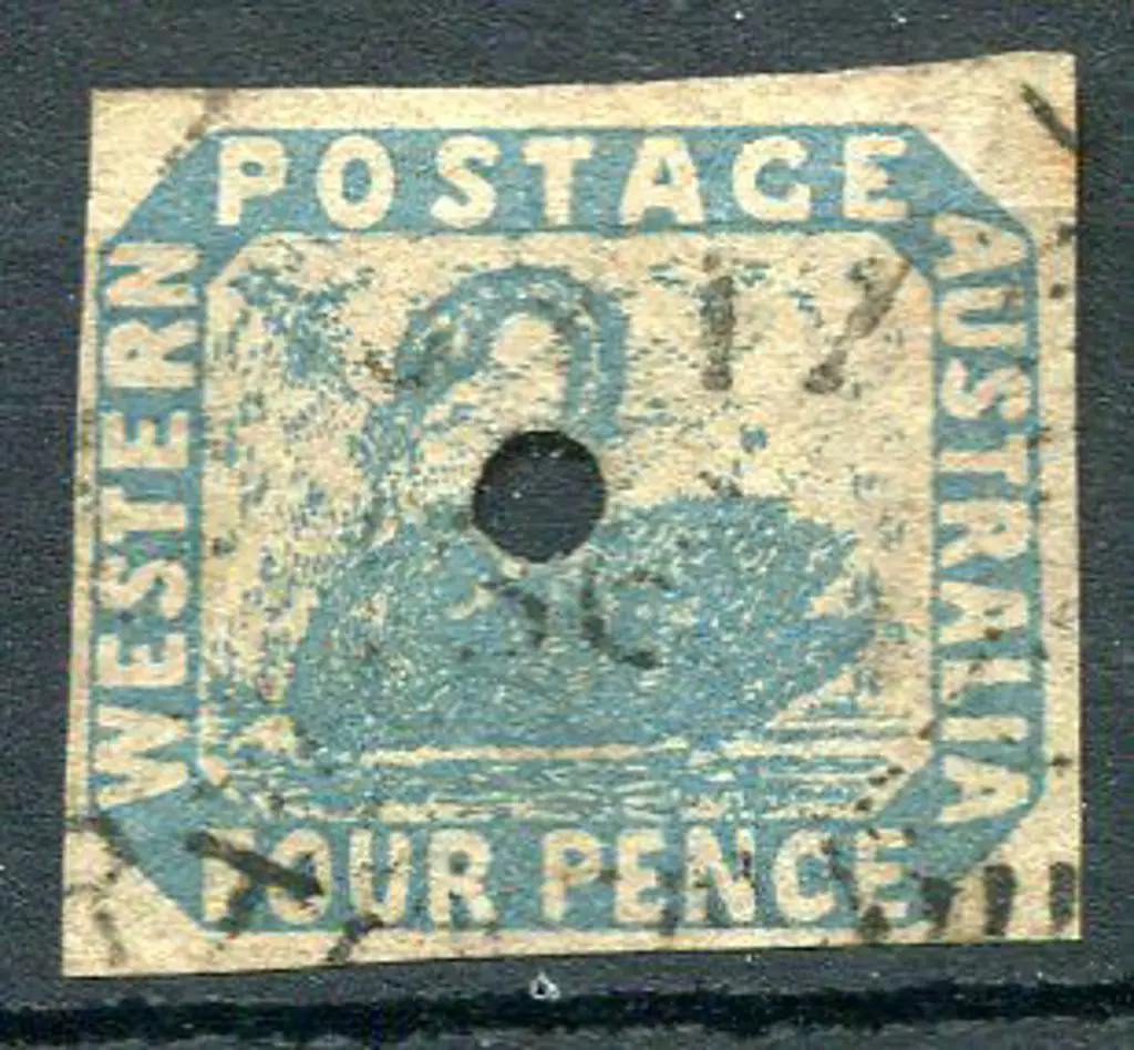 1854 4d blue with very good margins & 3mm ... Image 1++