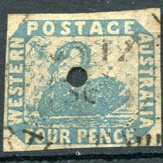 1854 4d blue with very good margins & 3mm ...
