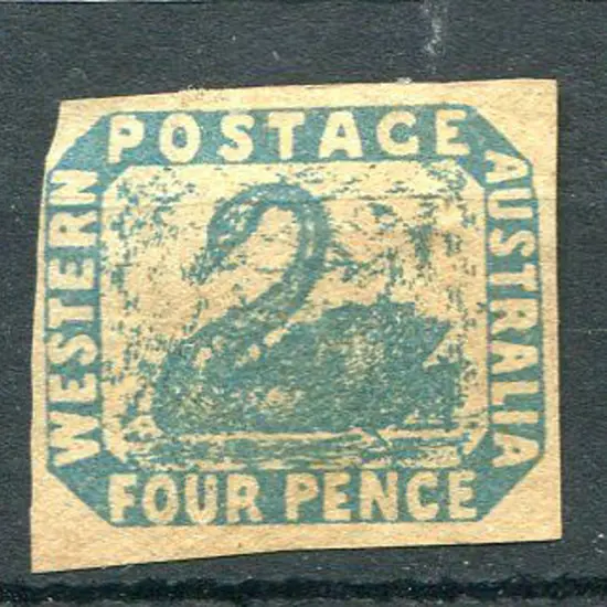 1854 4d deep dull blue with 3 large margins & 1 ...