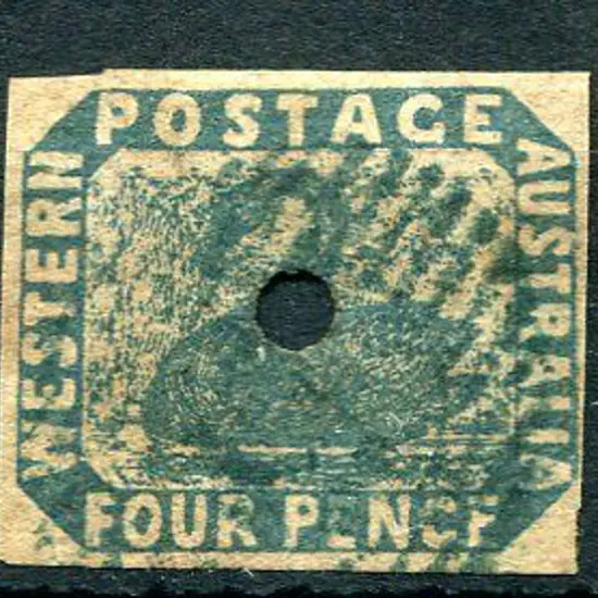 1855 4d slate blue with small commissariat ...