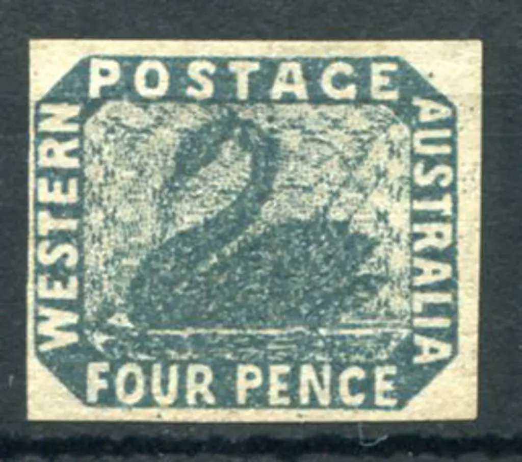 1854 4d slate-blue. Mint without gum. Close margin ... Image 1++