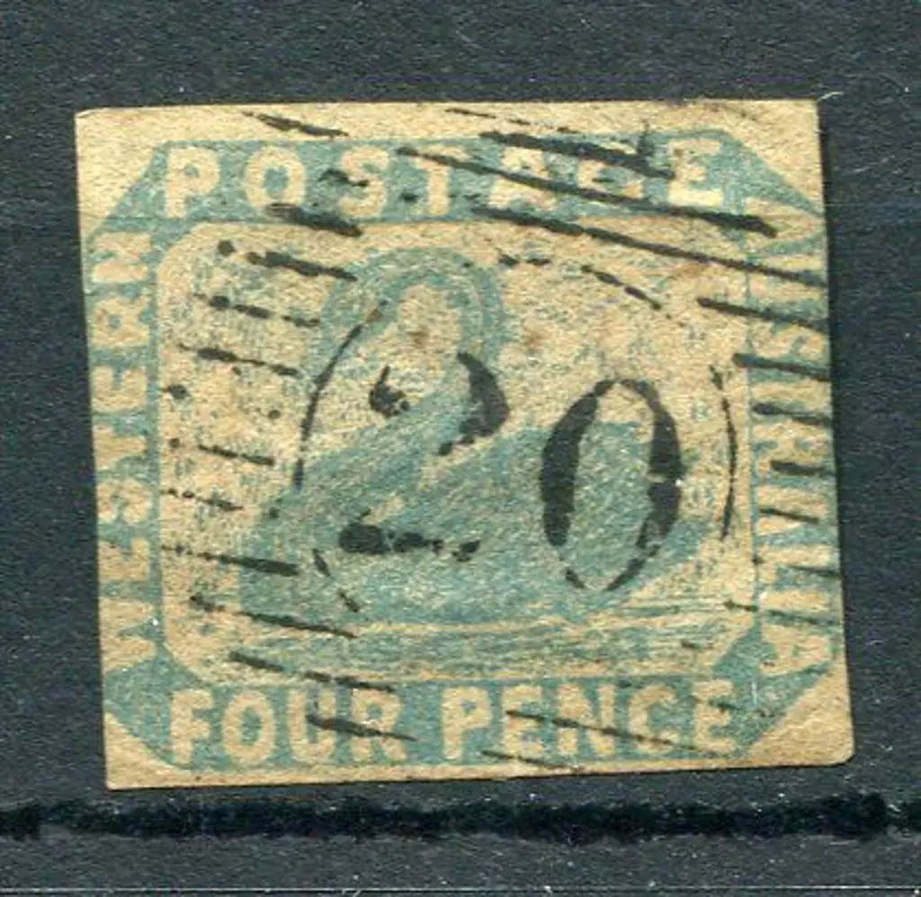 1854 4d pale blue with "WESTERN" in squeezed down ... Image 1++