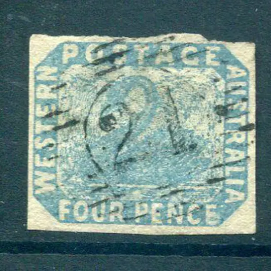 1854 4d pale blue with 4 clear margins & fine used ...