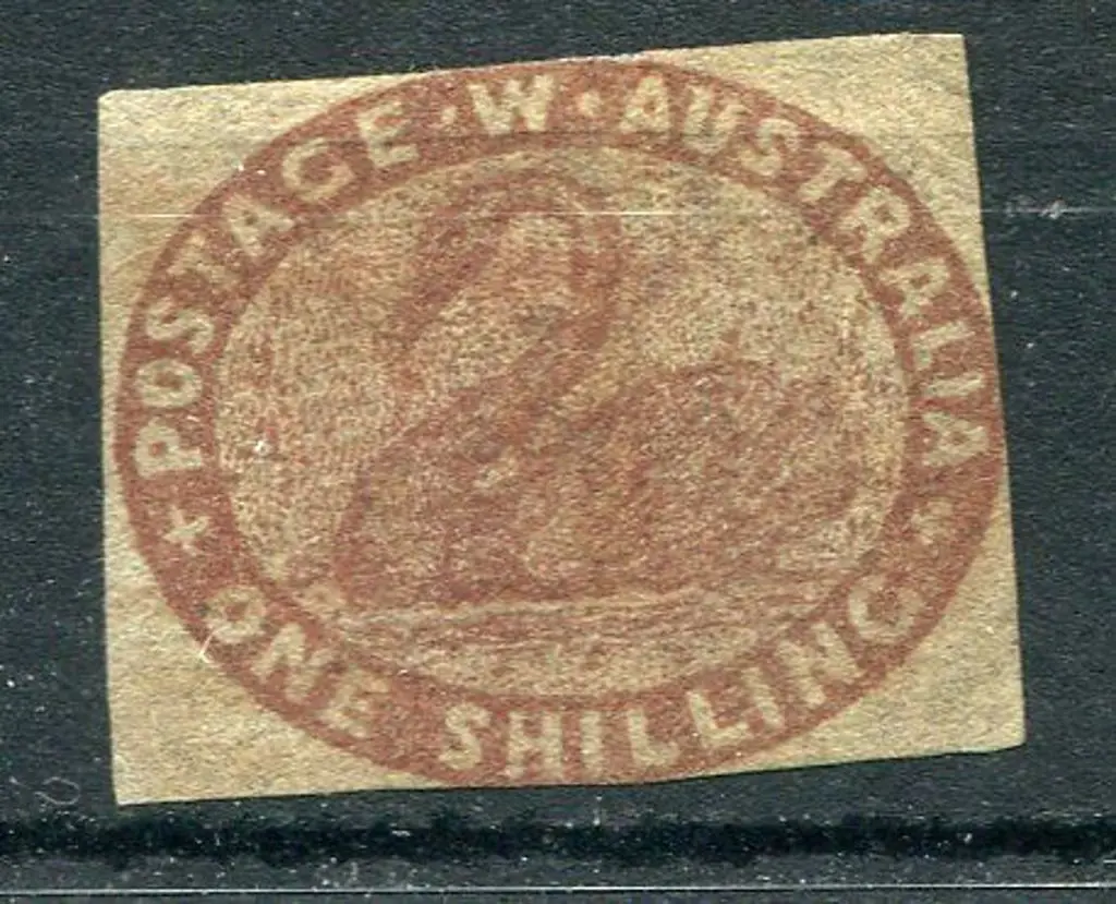 1854 1/- deep red-brown with close or touching ... Image 1++