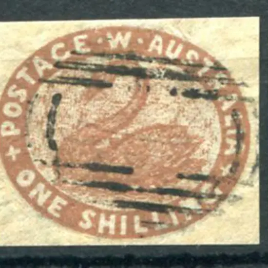 1854/55 1/- grey-brown fine used with void grid ...