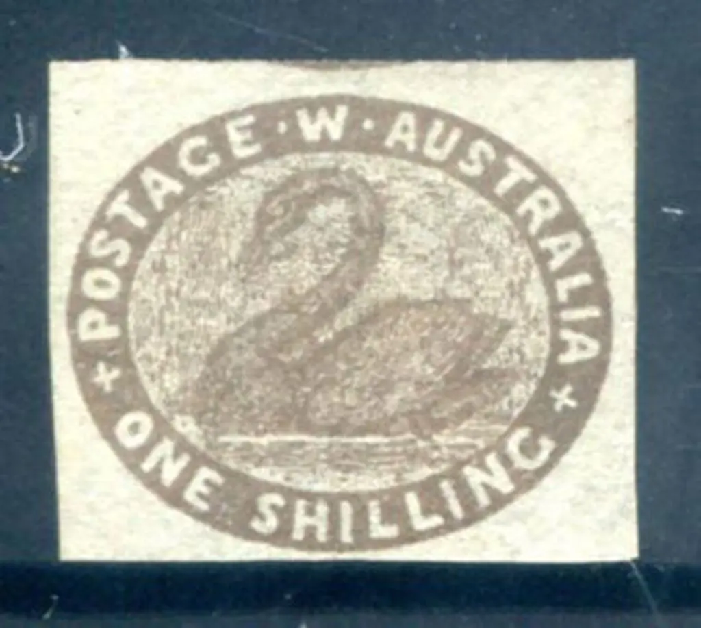 1854 1/- grey brown. Unused without gum. Large ... Image 1++