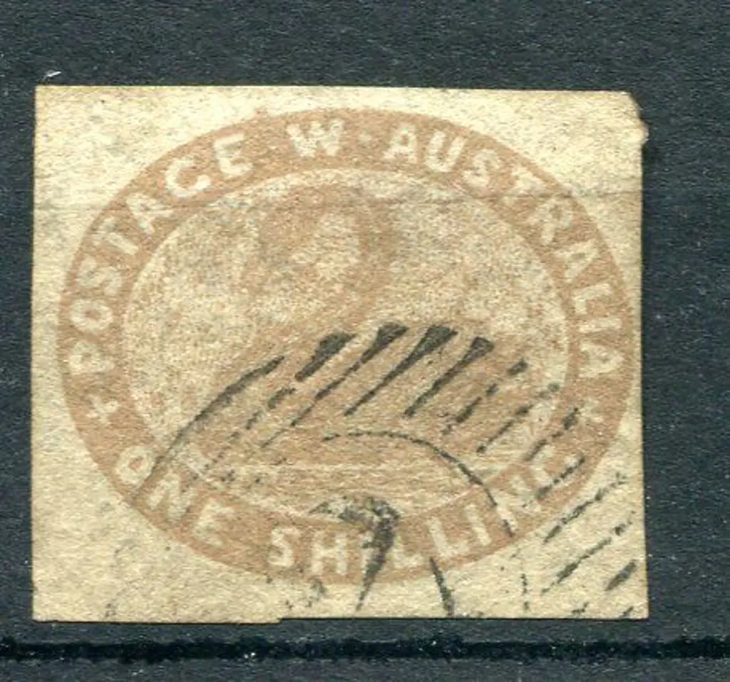 1854 1/- pale brown with close to large margins. ... Image 1++