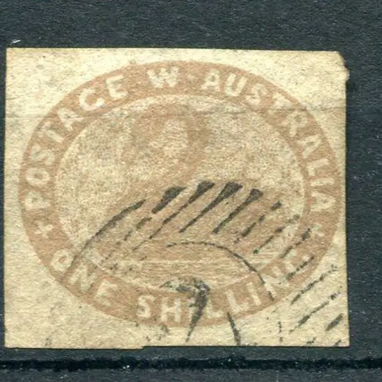 1854 1/- pale brown with close to large margins. ...
