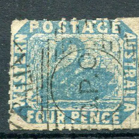 1854 4d blue rouletted on all 4 sides. Fine used ...