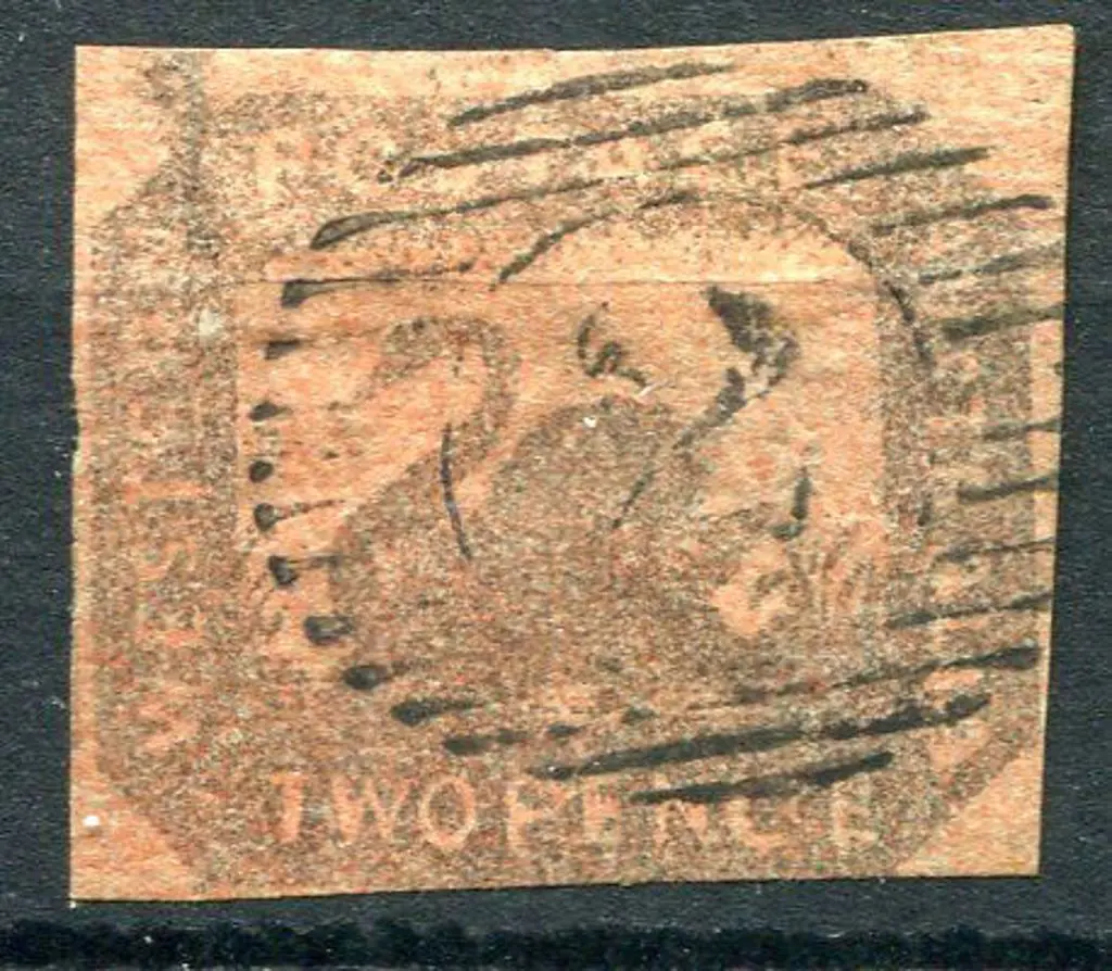 1858 2d brown-black/red with clear margins just ... Image 1++