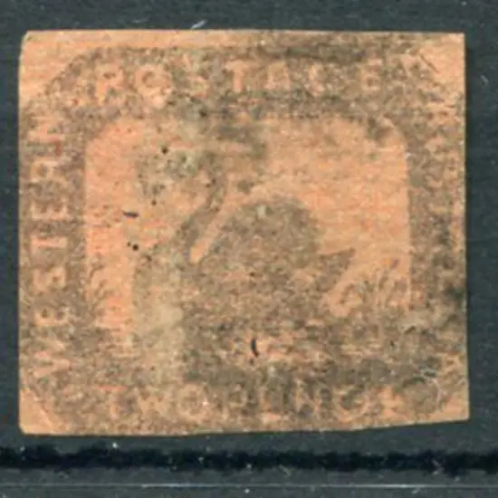 1857 2d grey-black/red Hillman printed both sides. ...